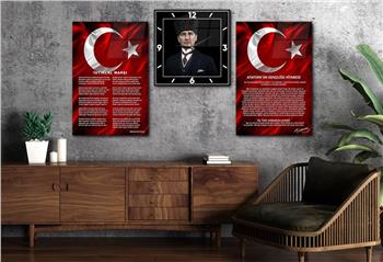Vatan Temalı Saatli Set 047
