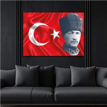 MUSTAFA KEMAL ATATÜRK GÖRSELLİ CAM TABLO