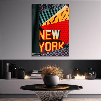 Dikey Sanat Temalı Cam Tablo 495