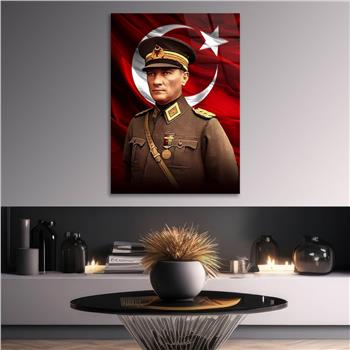 Dikey VatanTemalı Cam Tablo 151