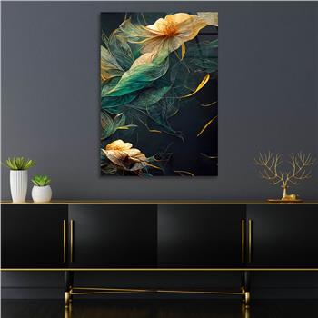 Dikey Sanat Temalı Cam Tablo 386