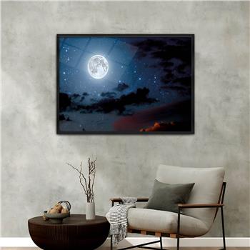 Aluminium Omlijste Natuur Thema Geharde Glasschilderij 081