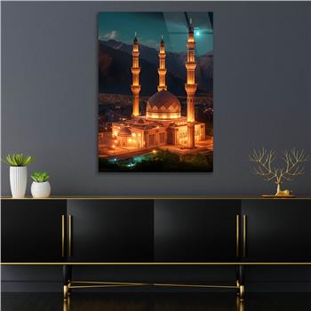 Dikey Dini Temalı Cam Tablo 276