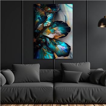 Dikey Sanat Temalı Cam Tablo 372