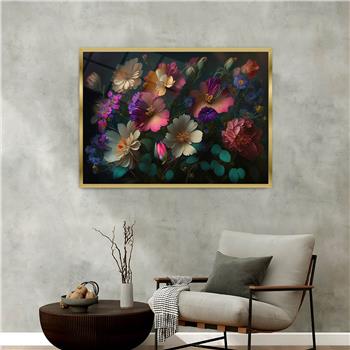 Aluminium Omlijste Natuur Thema Geharde Glasschilderij 040