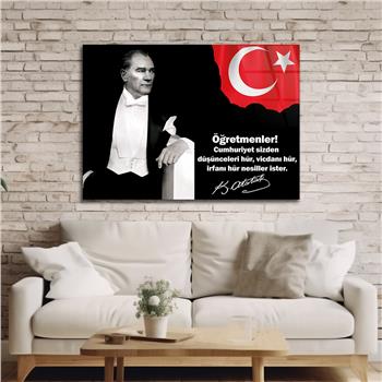 Yatay Vatan Temalı Cam Tablo 94