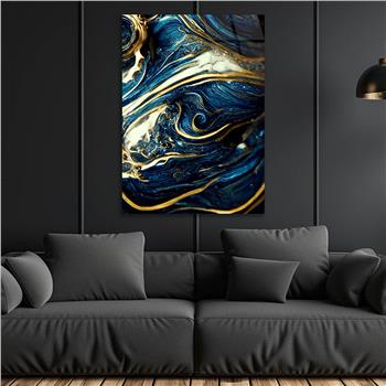 Dikey Sanat Temalı Cam Tablo 555