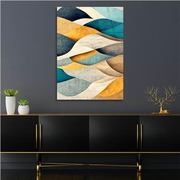 Dikey Sanat Temalı Cam Tablo 500