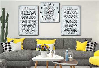 Ensemble de Tableaux et d’horloge 2 pièce sur le thème religieux