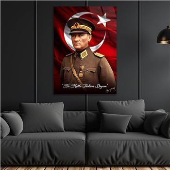 Dikey VatanTemalı Cam Tablo 150