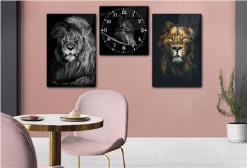 Kunst Thematisches 2-teiliges bedrucktes Glas und Uhrenset