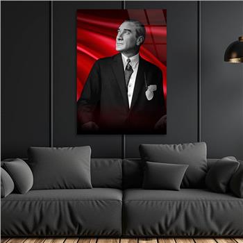 Dikey Vatan Temalı Cam Tablo 308