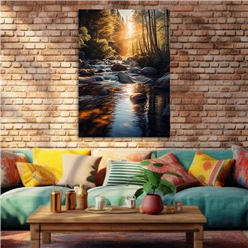 Dikey Doğa Temalı Cam Tablo 284