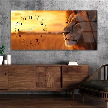 Yatay Saatli Yandan Sanat Temalı Cam Tablo 332