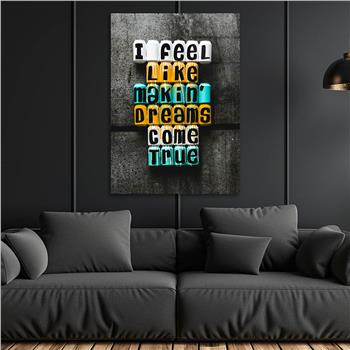 Dikey Sanat Temalı Cam Tablo 539