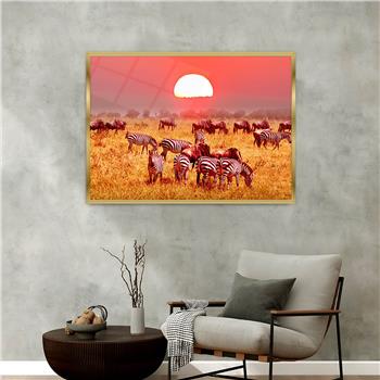 Aluminium Omlijste Natuur Thema Geharde Glasschilderij 133