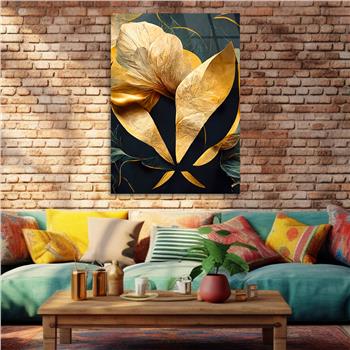 Dikey Sanat Temalı Cam Tablo 387