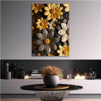 Dikey Sanat Temalı Cam Tablo 354