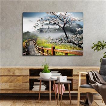 Thema Natur auf bedrucktem Glas