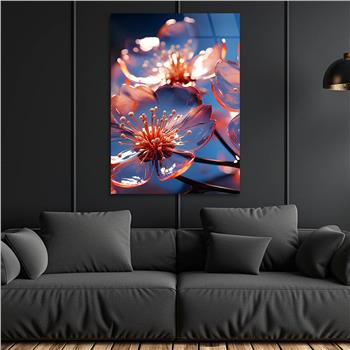 Dikey Sanat Temalı Cam Tablo 353