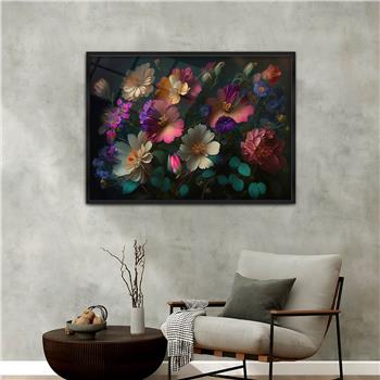 Aluminium Omlijste Natuur Thema Geharde Glasschilderij 040