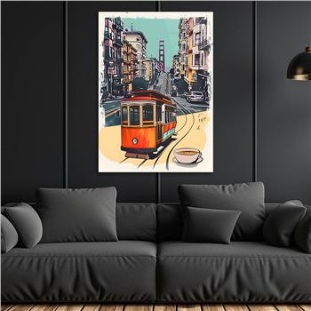 Dikey Sanat Temalı Cam Tablo 471