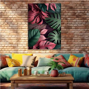 Dikey Sanat Temalı Cam Tablo 584