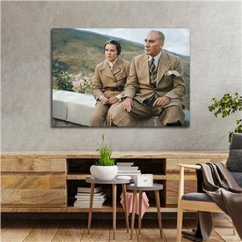 Yatay Vatan Temalı Cam Tablo 146