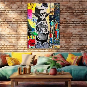 Dikey Sanat Temalı Cam Tablo 496