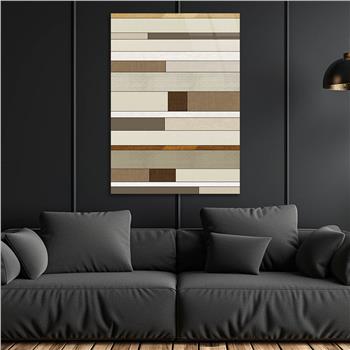 Dikey Sanat Temalı Cam Tablo 516