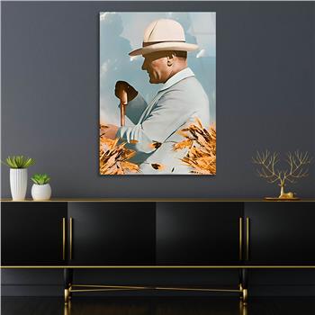 Dikey VatanTemalı Cam Tablo 143