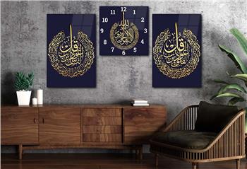 Ensemble de Tableaux et d’horloge 2 pièce sur le thème religieux