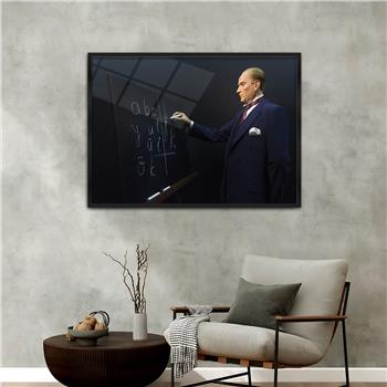 Aluminum-Framed National-Themed Tempered Glass Wall Art 067