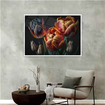 Aluminium Omlijste Natuur Thema Geharde Glasschilderij 048