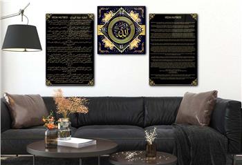 Ensemble de Tableaux et d’horloge 2 pièce sur le thème religieux