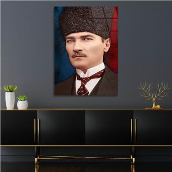 Dikey VatanTemalı Cam Tablo 180