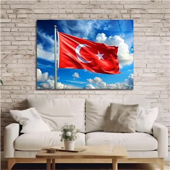 Yatay Vatan Temalı Cam Tablo 159