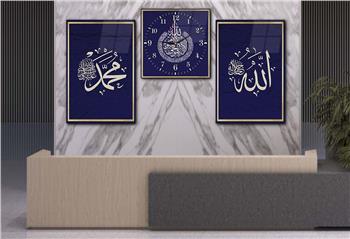 Ensemble de Tableaux et d’horloge 2 pièce sur le thème religieux