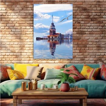 Dikey Doğa Temalı Cam Tablo 229