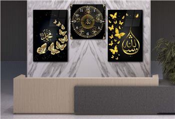 Ensemble de Tableaux et d’horloge 2 pièce sur le thème religieux