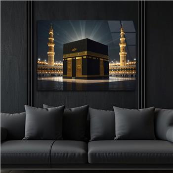 Yatay Dini Temalı Cam Tablo 174