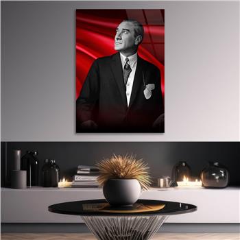 Dikey Vatan Temalı Cam Tablo 308