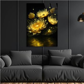 Dikey Sanat Temalı Cam Tablo 483