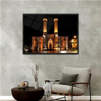 لوحة زجاجية ديني مع اطار ألمنيوم