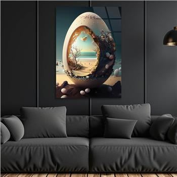 Dikey Sanat Temalı Cam Tablo 311