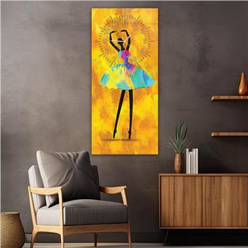 Vertikales bedrucktes Glas Kunst und Naturthema mit Uhr Oben  059