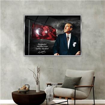 Aluminum-Framed National-Themed Tempered Glass Wall Art 088