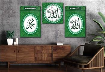 Ensemble de Tableaux et d’horloge 2 pièce sur le thème religieux