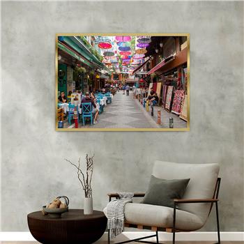 Aluminium Omlijste Natuur Thema Geharde Glasschilderij 068