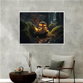 Aluminium Omlijste Natuur Thema Geharde Glasschilderij 070